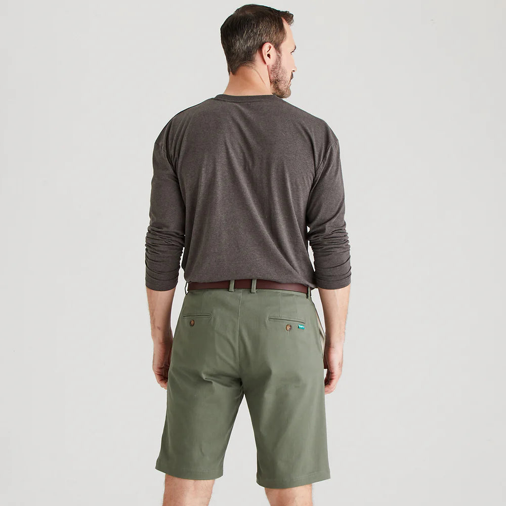 Ridgeline Mens Waxham Shorts #colour_khaki-green