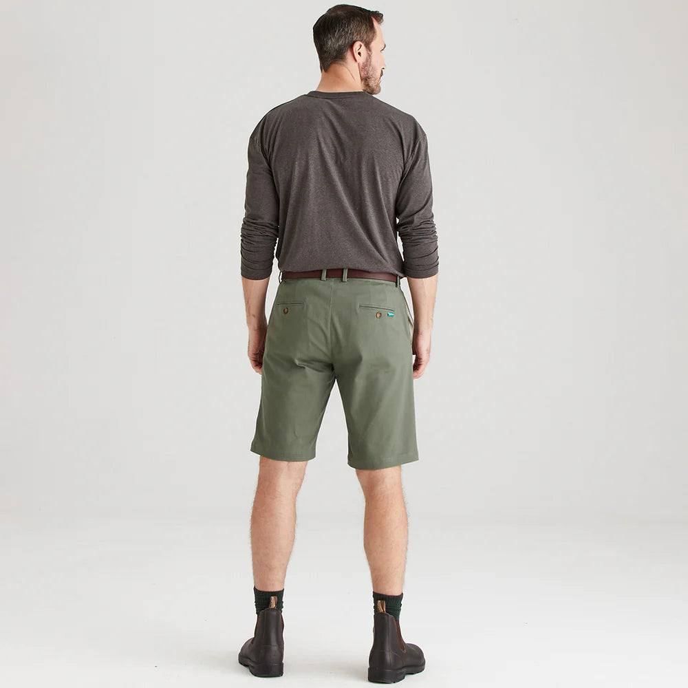 Ridgeline Mens Waxham Shorts #colour_khaki-green