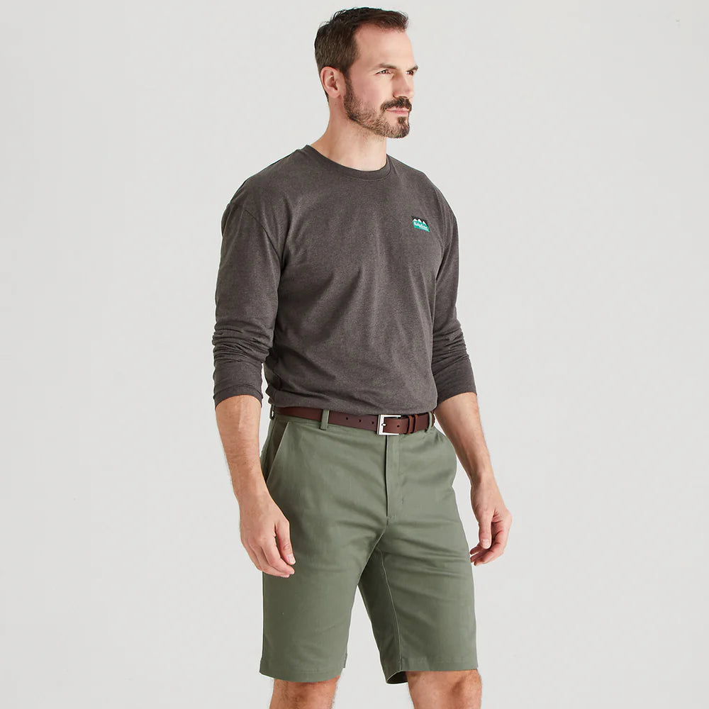 Ridgeline Mens Waxham Shorts #colour_khaki-green