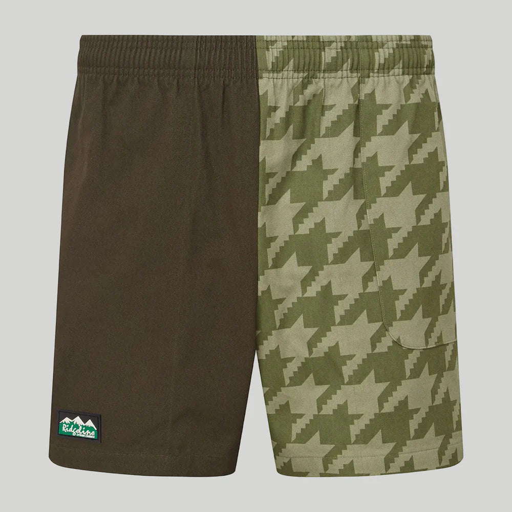 Ridgeline Unisex Backslider Shorts #colour_deep-forest-print