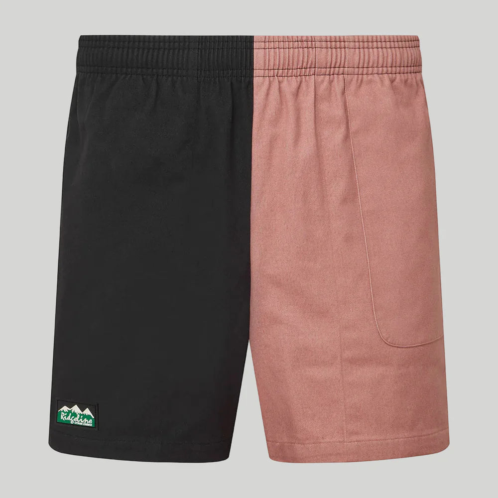 Ridgeline Hose Down Shorts #colour_black-dusky-pink