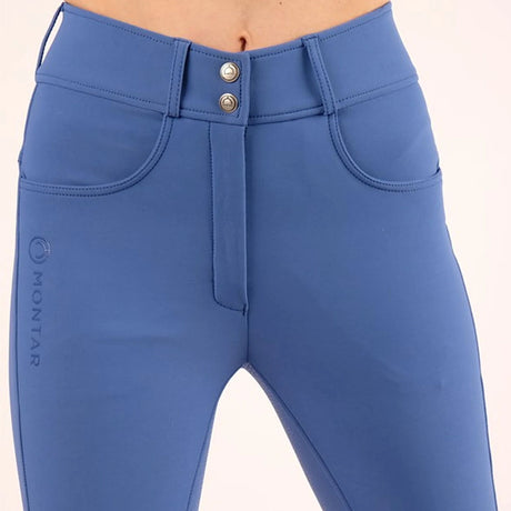 Montar Megan High Waisted Vol 2 Full Grip Riding Breeches #colour_delft