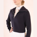 Montar MoSimone Crop Neck Zipper #colour_dark-navy