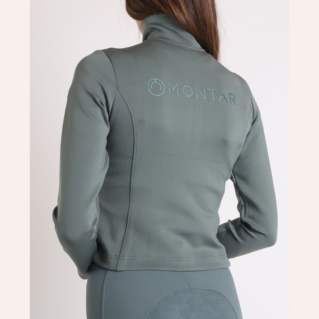 Montar MoTina Softshell Jacket With Tone in Tone Crystals #colour_jade