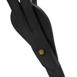 Equestro Leather Adjustable Buckle Collier Martingale #colour_black