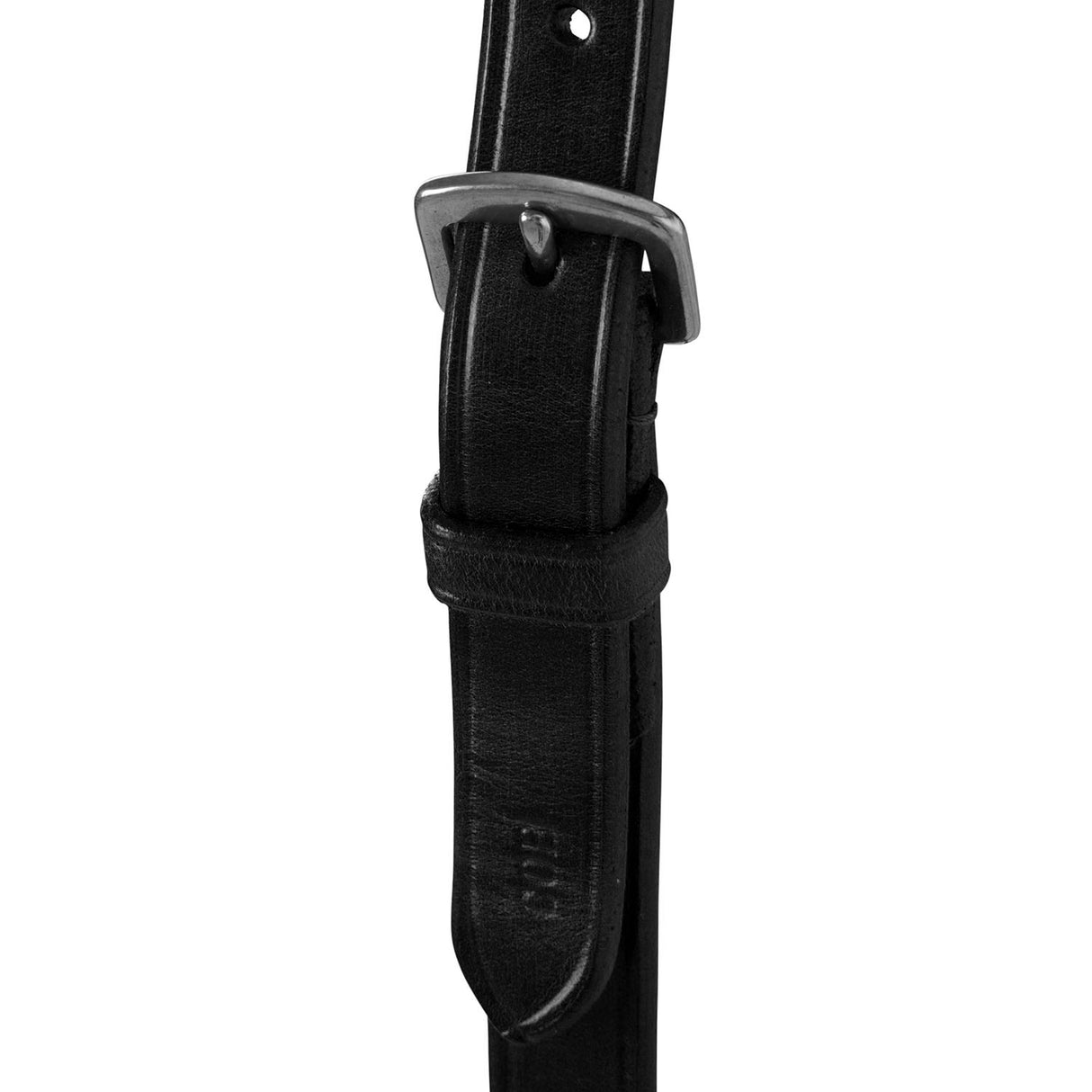 Equestro Leather Adjustable Buckle Collier Martingale #colour_black