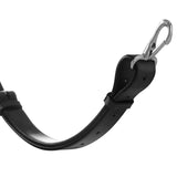 Equestro Leather Adjustable Buckle Collier Martingale #colour_black