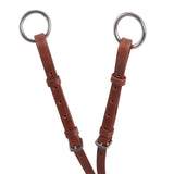 Equestro Leather Adjustable Buckle Collier Martingale #colour_cognac