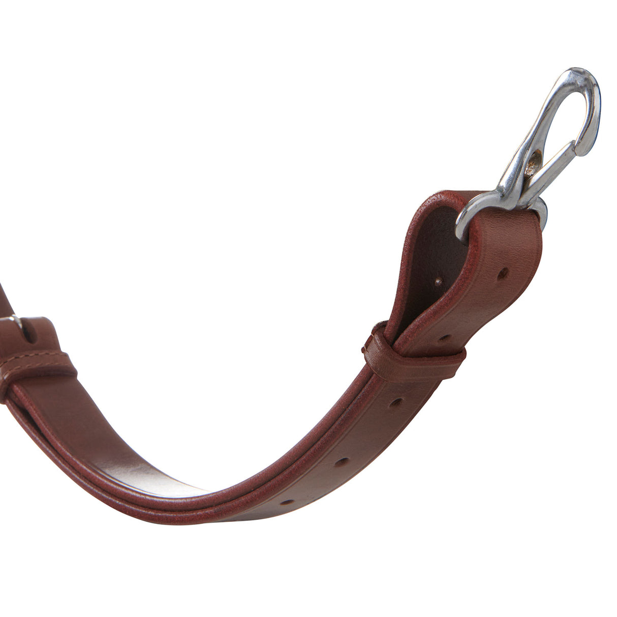 Equestro Leather Adjustable Buckle Collier Martingale #colour_cognac