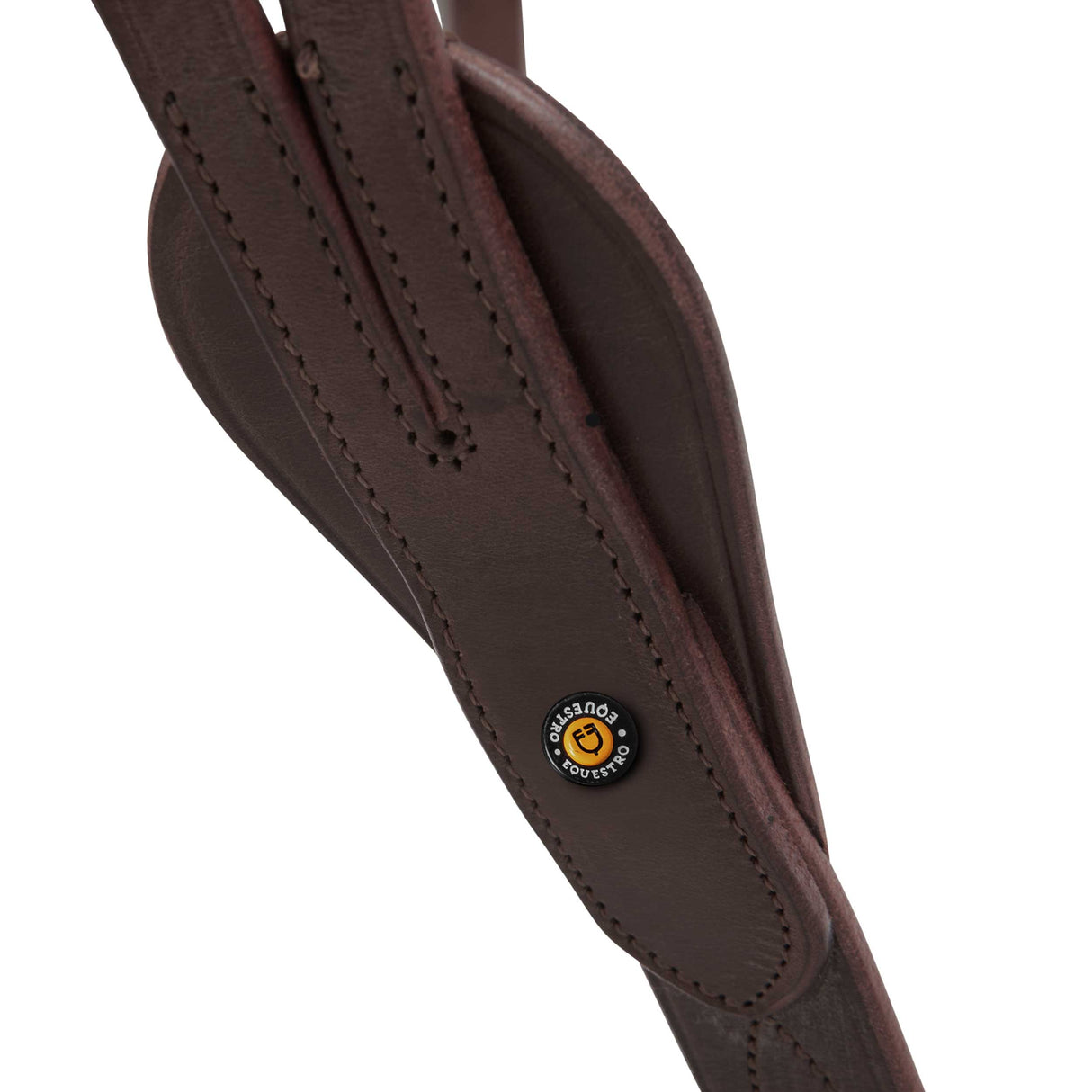 Equestro Leather Adjustable Buckle Collier Martingale #colour_brown