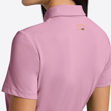 Rider's Gene Ladies Jersey Short Sleeve Training Zip Polo #colour_mauve