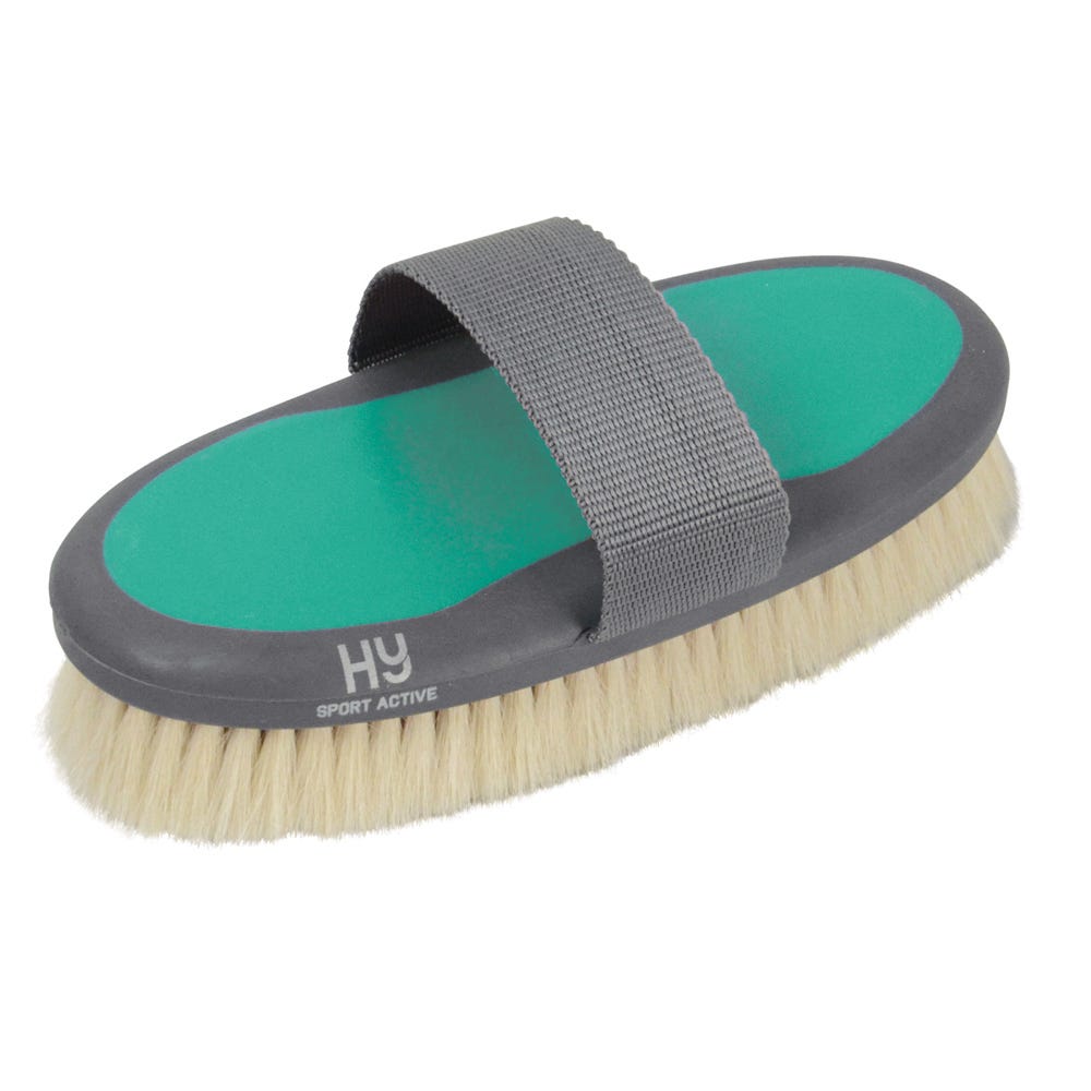 Hy Sport Active Goat Hair Body Brush #colour_aegean-green