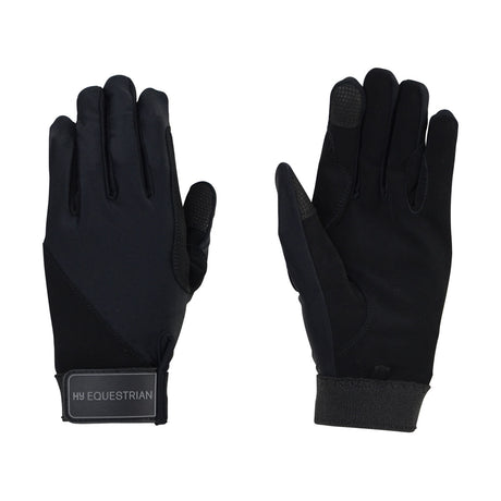 Hy Equestrian Absolute Fit Adult Riding Gloves #colour_black