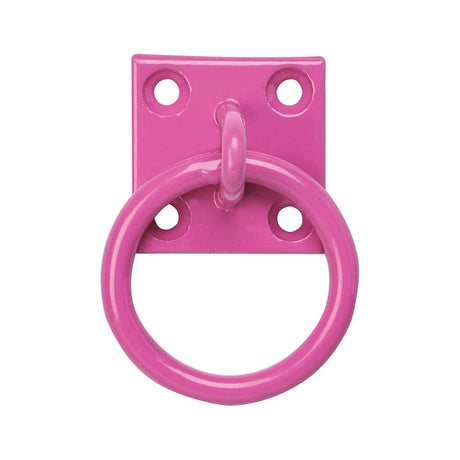 50mm x 50mm No.515/PP Perry Equestrian Chain Ring on Plate - Pack of 2 PREPACKED [Red]