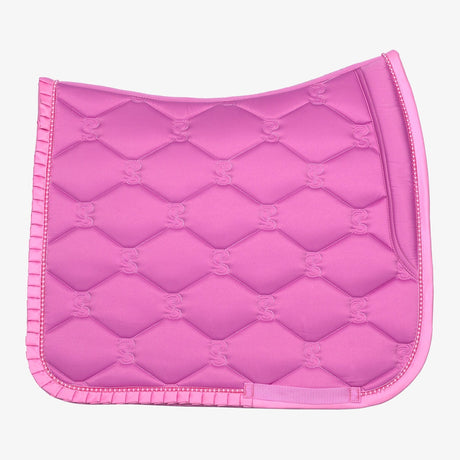 PS of Sweden Bright Magenta Ruffle Pearl Dressage Saddle Pad
