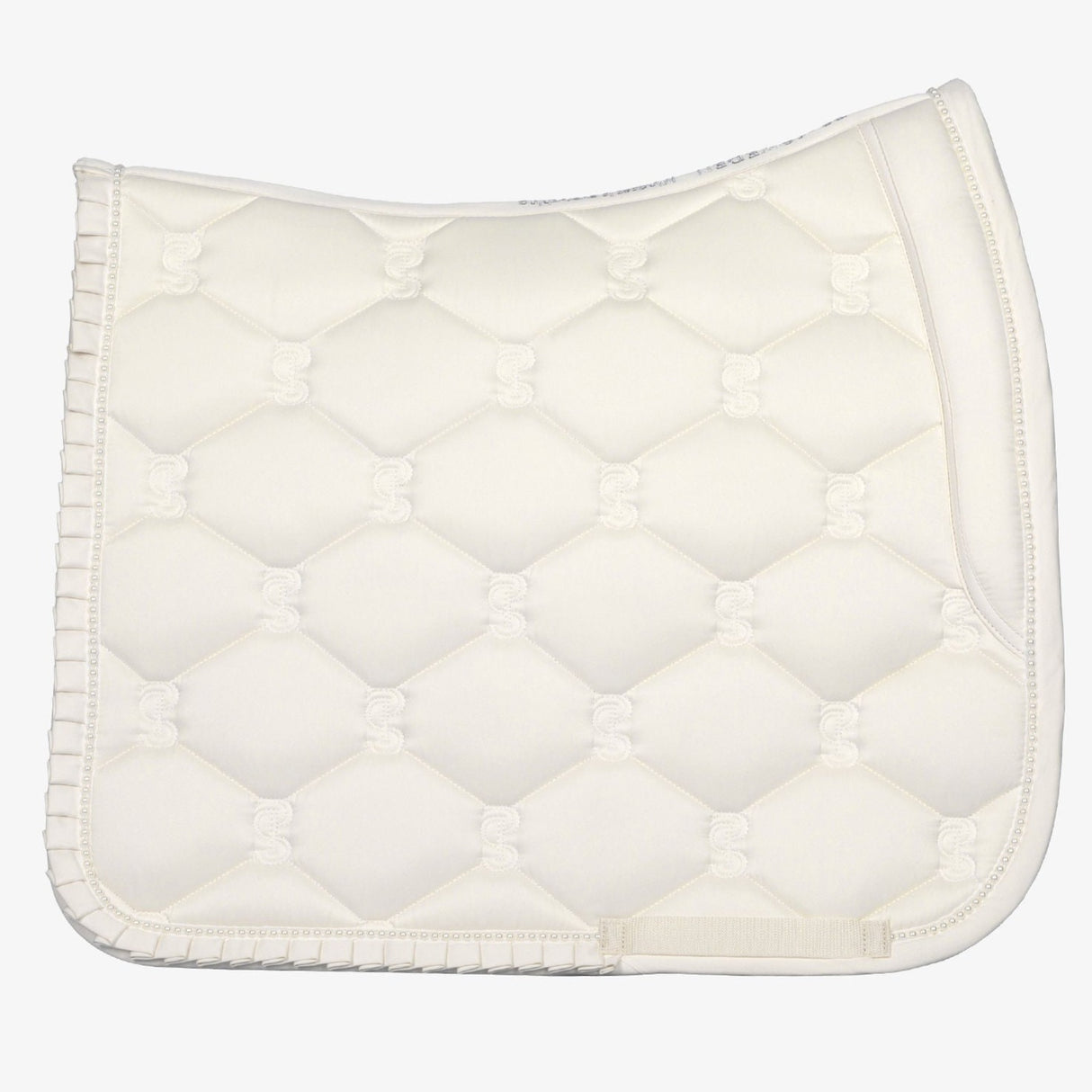 PS of Sweden Off White Ruffle Pearl Dressage Saddle Pad