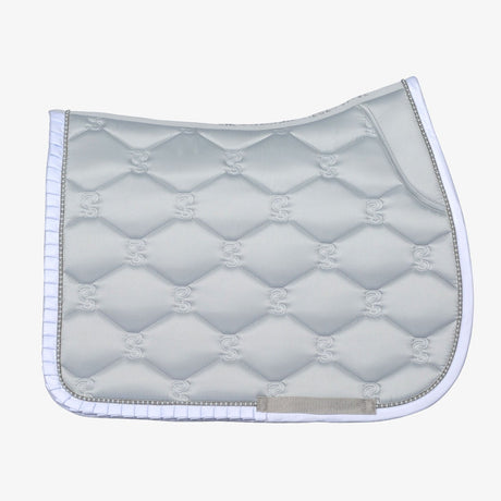 PS of Sweden Ice Grey Ruffle Pearl Jump Saddle Pad