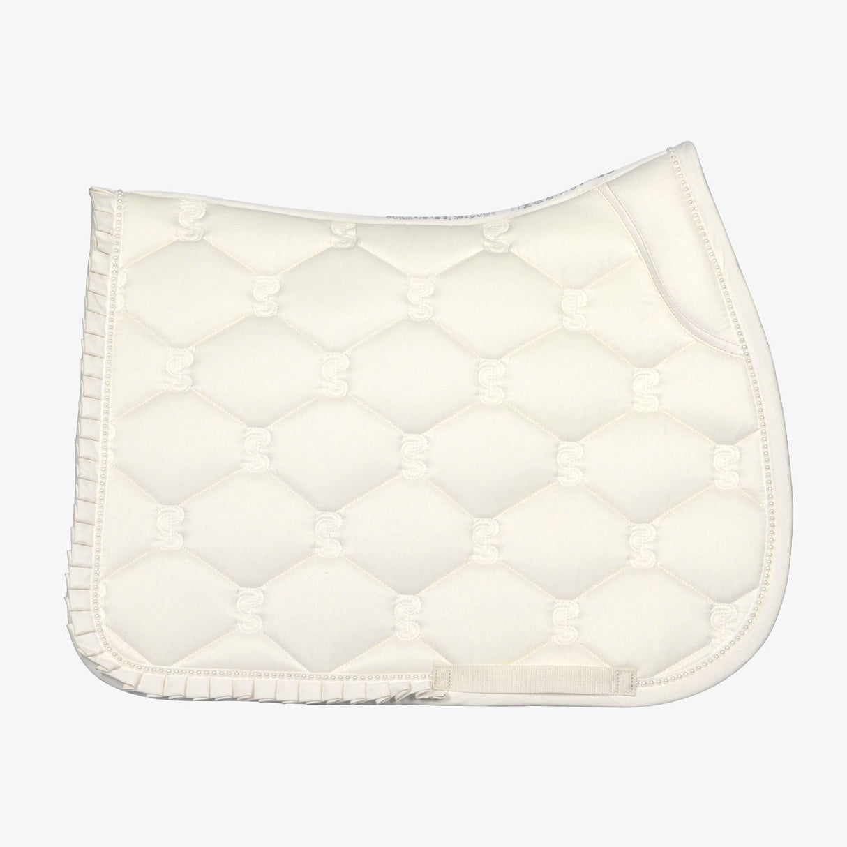 PS of Sweden Off White Ruffle Pearl Jump Saddle Pad