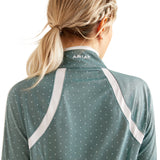 Ariat Women's Sunstopper 3.0 1/4 Zip Baselayer #colour_north-atlantic-dot