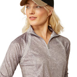 Ariat Women's Sunstopper 3.0 1/4 Zip Baselayer #colour_silver-sconce-fern