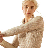 Ariat Women's Sunstopper 3.0 1/4 Zip Baselayer #colour_almond-milk