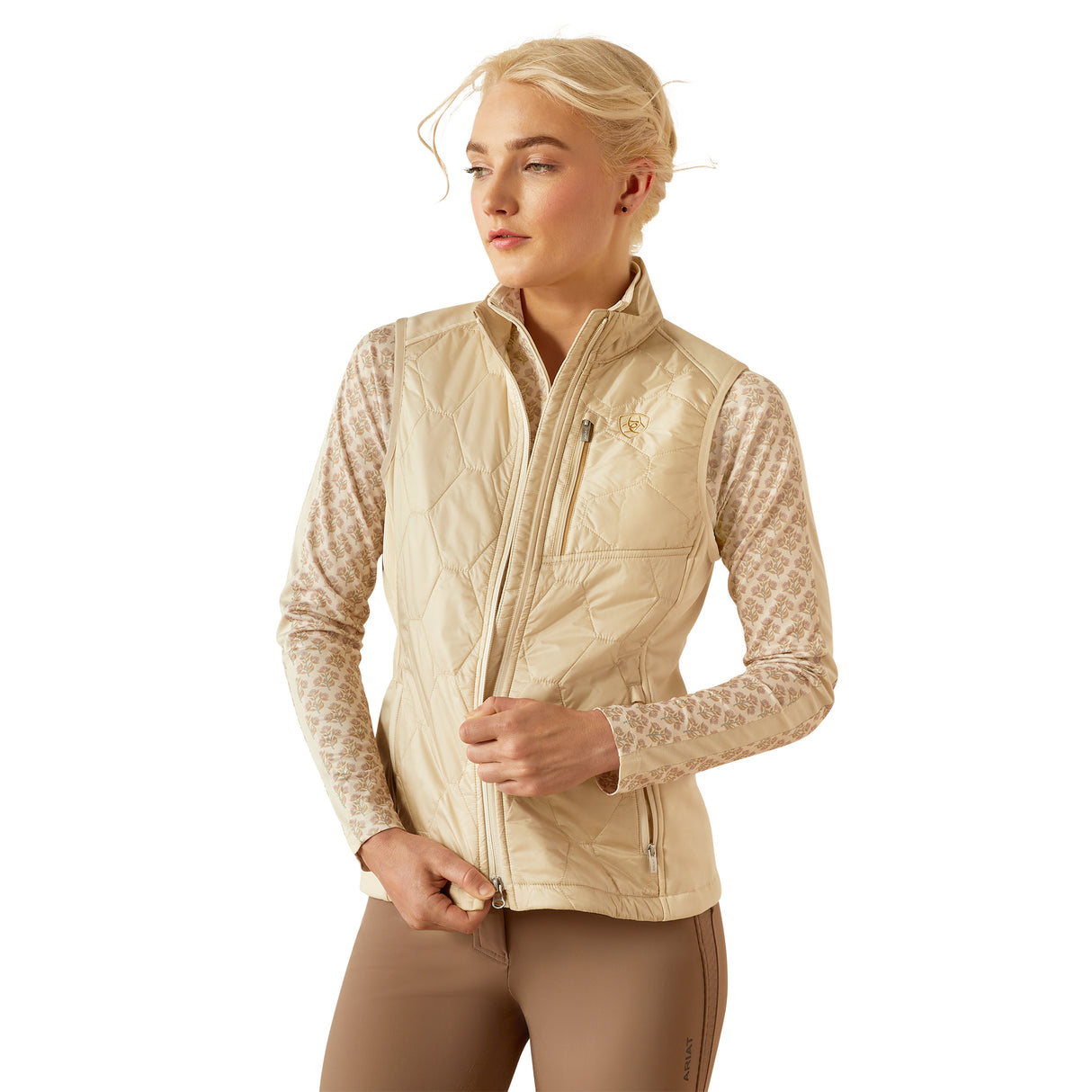 Ariat Women's Fusion Insulated Vest #colour_almond-milk