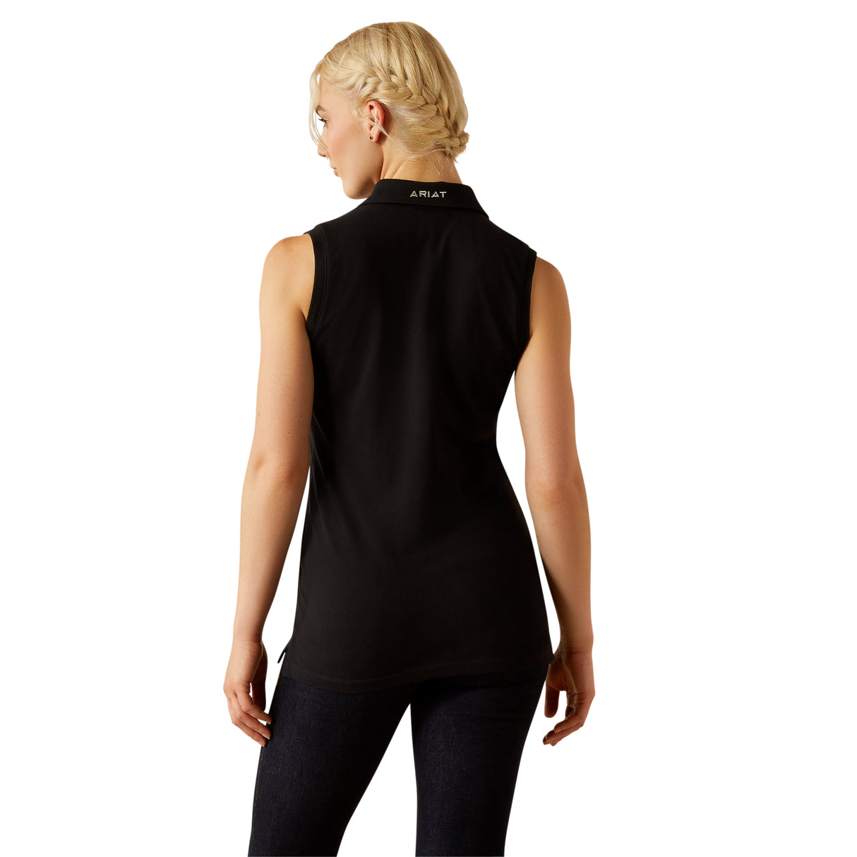 Ariat Women's Prix 3.0 Sleeveless Polo #colour_black