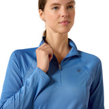 Ariat Women's Sunstopper 3.0 1/4 Zip Baselayer #colour_riviera