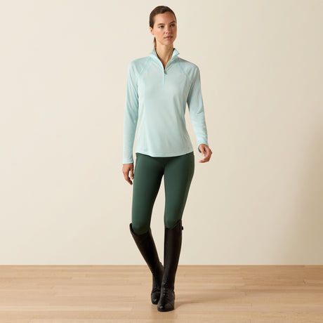 Ariat Women's Sunstopper 3.0 1/4 Zip Baselayer #colour_starlight-blue