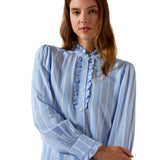 Ariat Women's Cricklade Blouse #colour_pacific-blue-stripe