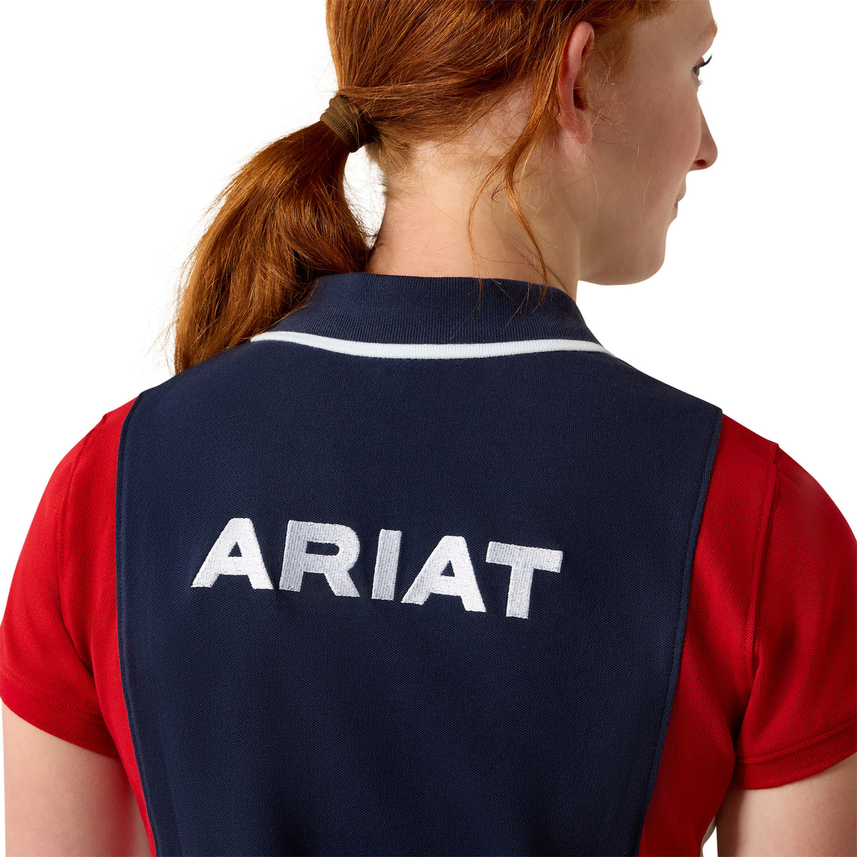 Ariat Youth Taryn Polo Shirt #colour_navy-red