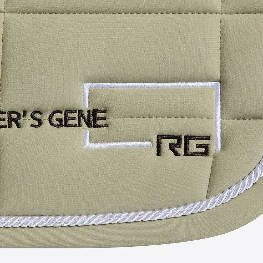 Rider's Gene Jersey Jump Saddle Pad with Trim #colour_moss-gray