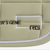 Rider's Gene Jersey Jump Saddle Pad with Trim #colour_moss-gray