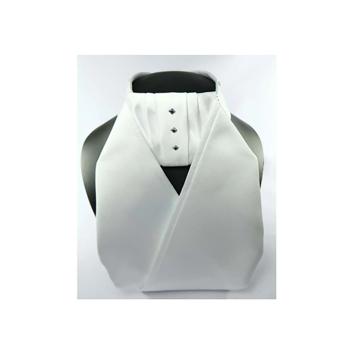 Showquest Tied Chique Stock with Diamond Crystals White