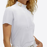 Rider's Gene Ladies Jersey Short Sleeve Competition Shirt #colour_white-knit