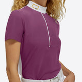 Rider's Gene Ladies Jersey Short Sleeve Competition Shirt #colour_wine