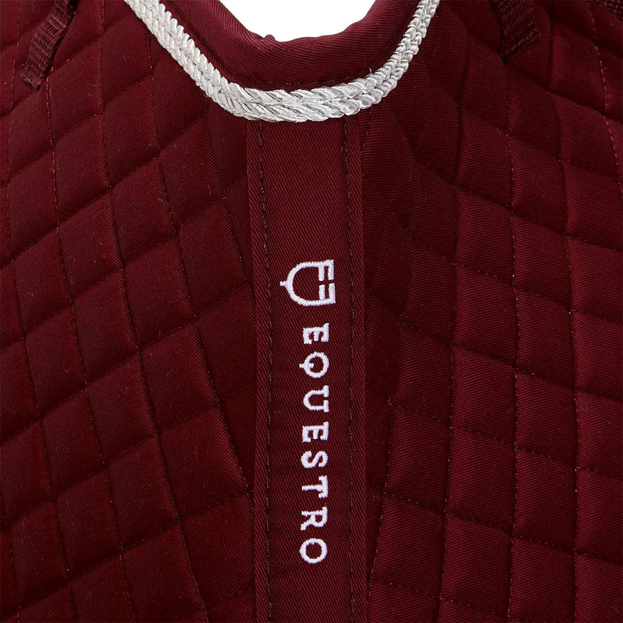 Equestro Shaped Jumping Saddle Pad In Cotton #colour_burgundy