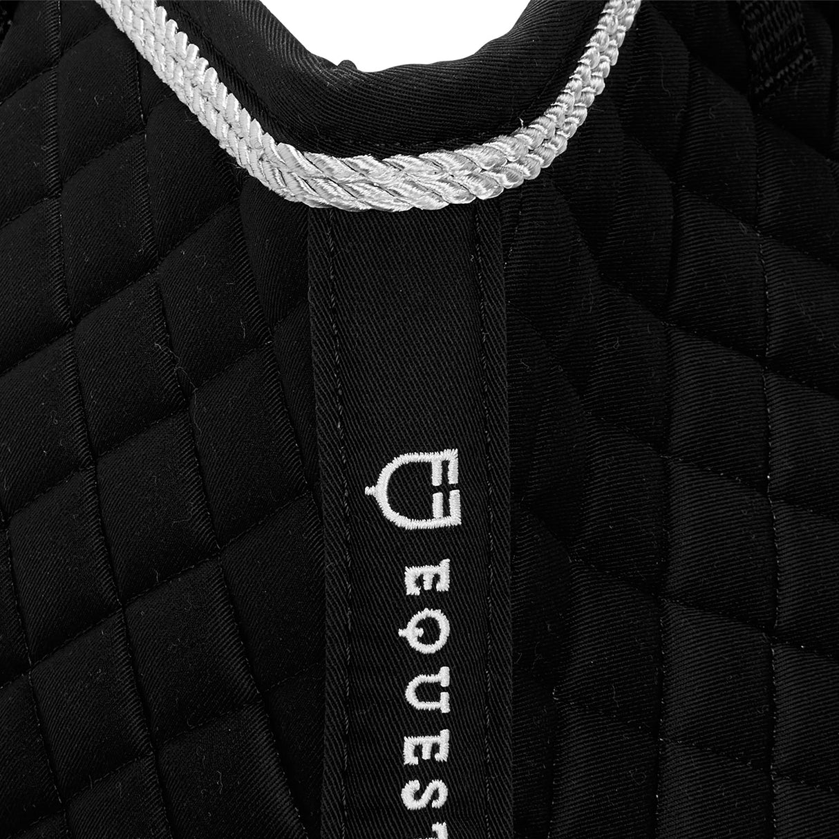 Equestro Shaped Jumping Saddle Pad In Cotton #colour_black
