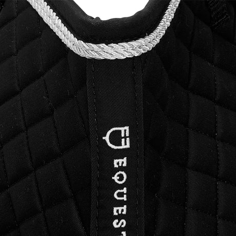 Equestro Shaped Jumping Saddle Pad In Cotton #colour_black