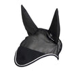 Equestro Cotton Fly Veil And Perforated Mesh Fabric #colour_black