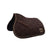 Equestro Jumping Saddle Pad In Cotton With Trimmings With Logo #colour_brown