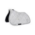 Equestro Jumping Saddle Pad In Cotton With Trimmings With Logo #colour_white