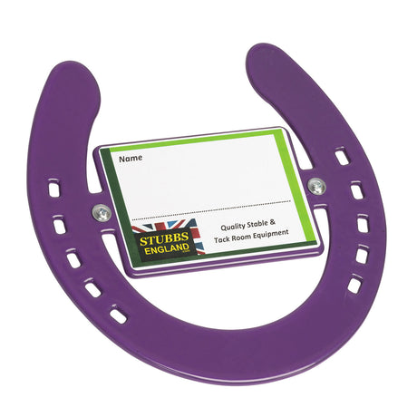 Stubbs Horseshoe with Name Plate #colour_purple