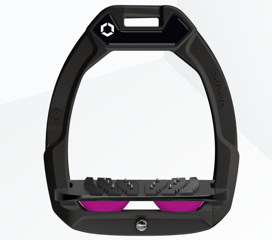 Étriers Flex-On Safe-On inclinés Ultra Grip - Noir/Noir/Prune