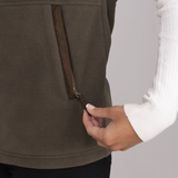 Shires Aubrion Heritage Unisex Fleece Gilet #colour_dark-olive