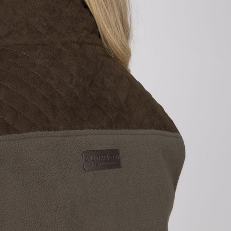 Shires Aubrion Heritage Unisex Fleece Gilet #colour_dark-olive