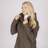 Shires Aubrion Heritage Unisex Quarter Zip Jacket #colour_dark-olive