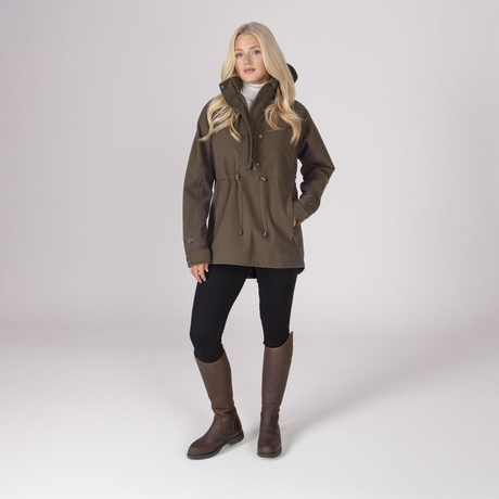 Shires Aubrion Heritage Unisex Quarter Zip Jacket #colour_dark-olive