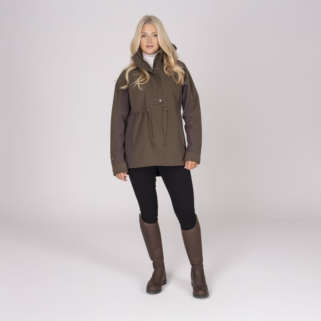 Shires Aubrion Heritage Unisex Quarter Zip Jacket #colour_dark-olive