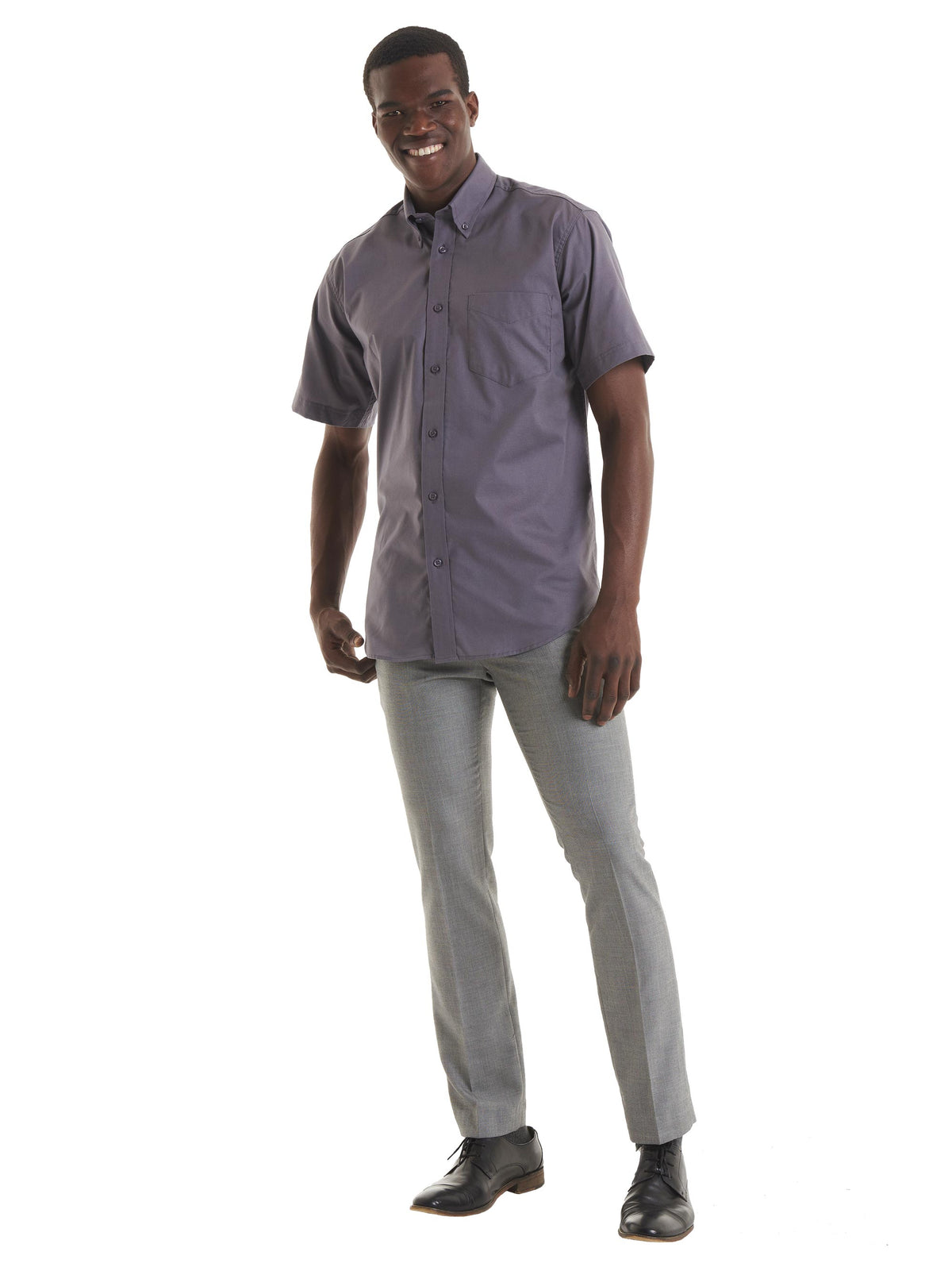 Uneek UC702 Mens Pinpoint Oxford Half Sleeve Shirt
